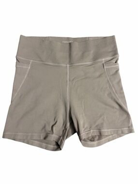 JLUXLABEL Taupe Bike Shorts with Side Pockets